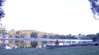 A peaceful lake at Campaspe downs